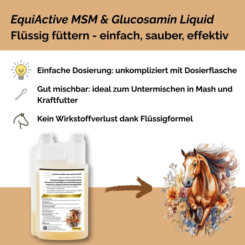 EquiActive MSM & Glucosamina Pferd Líquido 1000ml