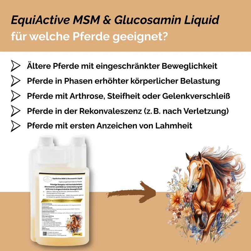 EquiActive MSM & Glucosamina Pferd Líquido 1000ml