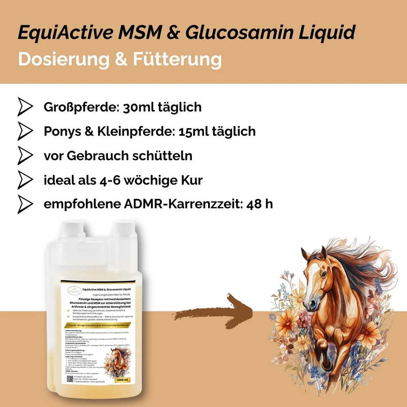 EquiActive MSM & Glucosamina Pferd Líquido 1000ml