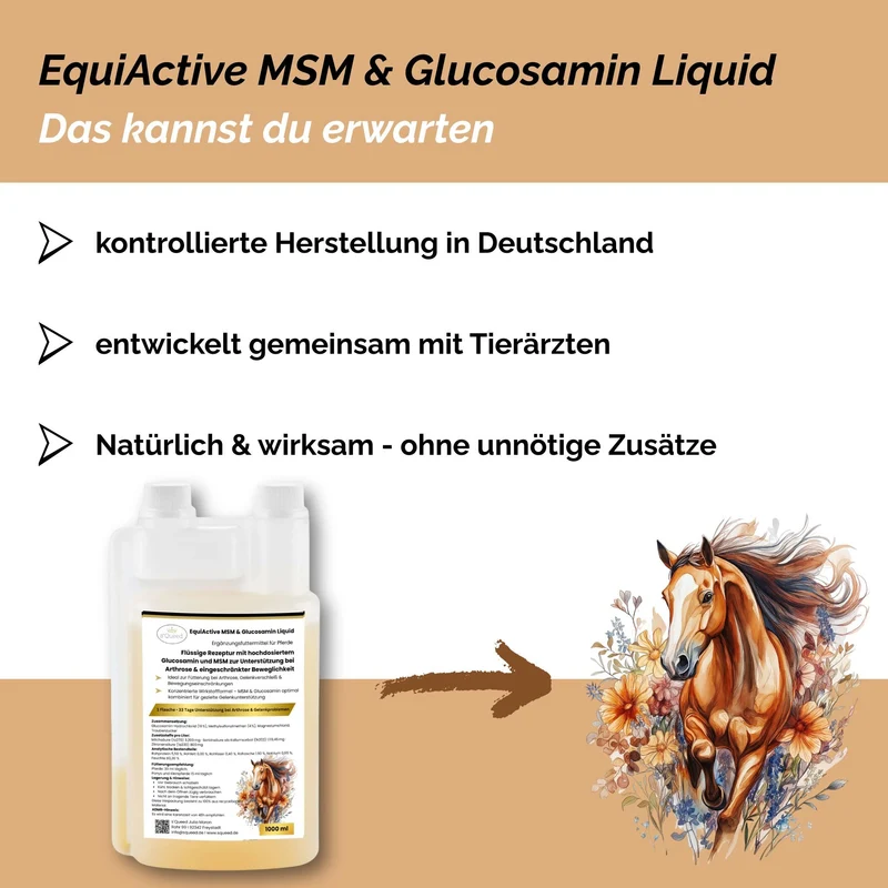 EquiActive MSM & Glucosamina Pferd Líquido 1000ml