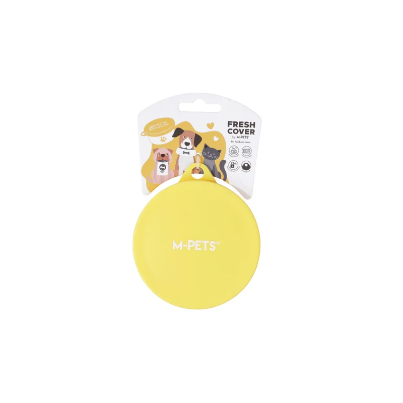 FRESH COVER Pet food can cover Yellow