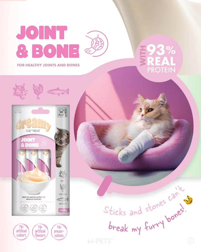 CREAMY with FUNCTIONS - Cat treat Joint & Bone - Beef & Chicken & Salmon