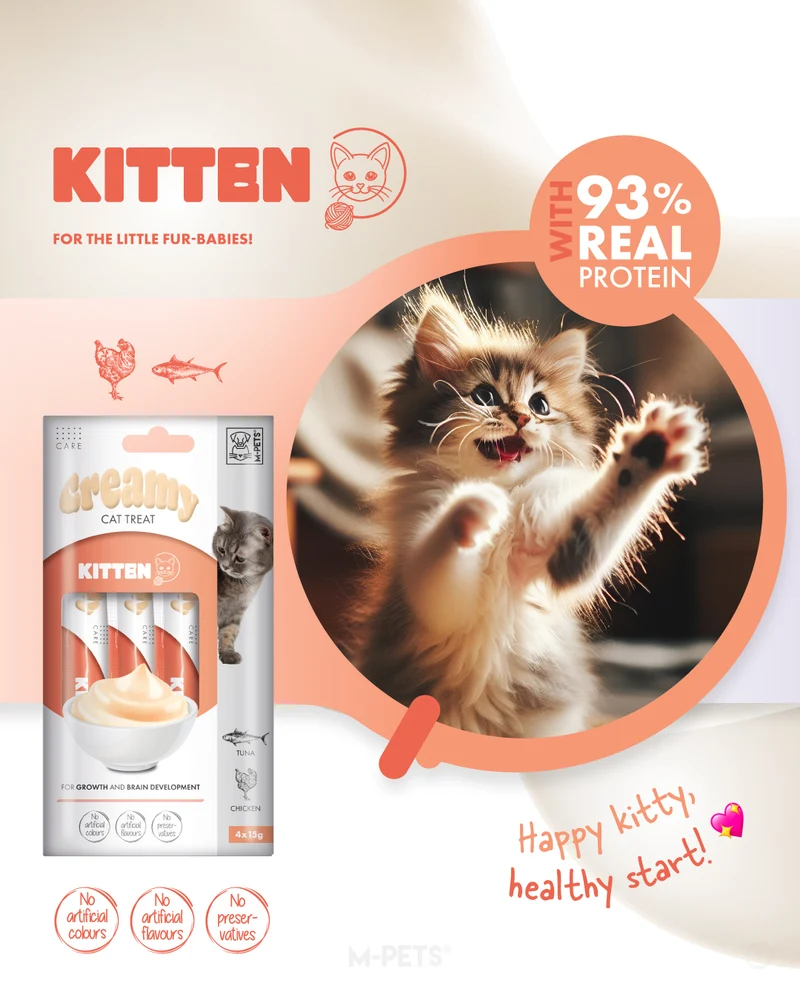 CREAMY with FUNCTIONS - Creamy Cat treat Kitten - Tuna & Chicken