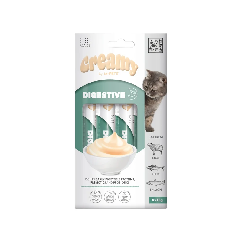 CREAMY with FUNCTIONS - Cat treat Digestive - Lamb & Tuna & Salmon