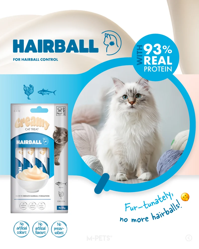CREAMY with FUNCTIONS - Cat treat Hairball - Tuna & Chicken