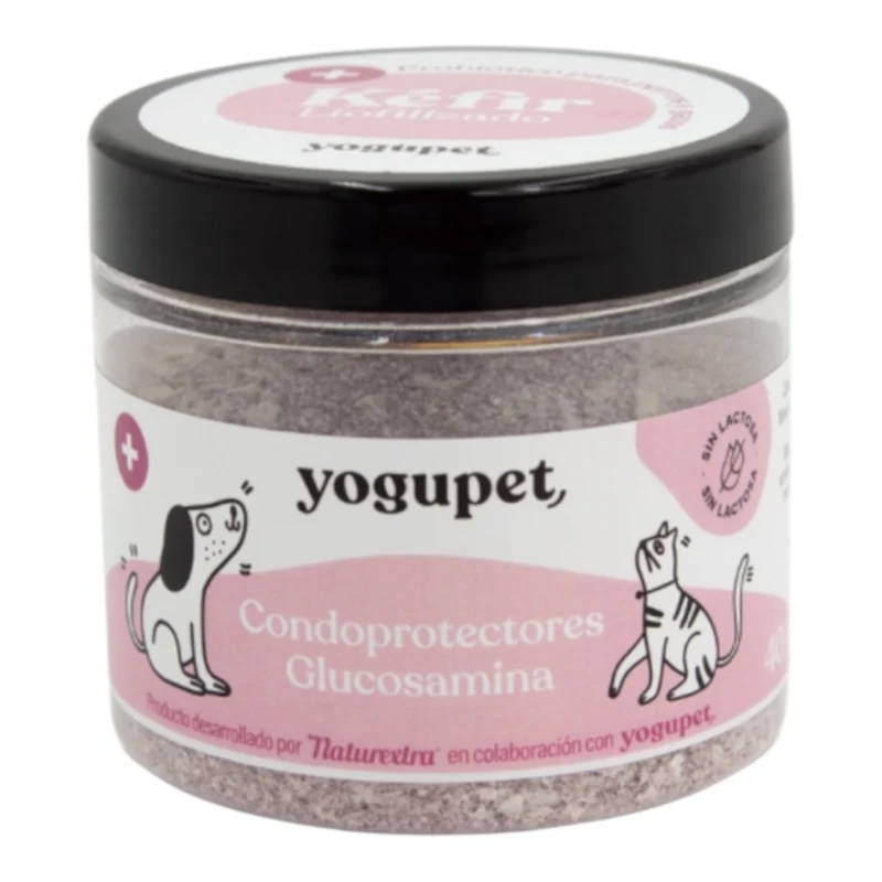 Yogupet Kéfir Liofilizado Condroprotectores y Glucosamina para Perros y Gatos