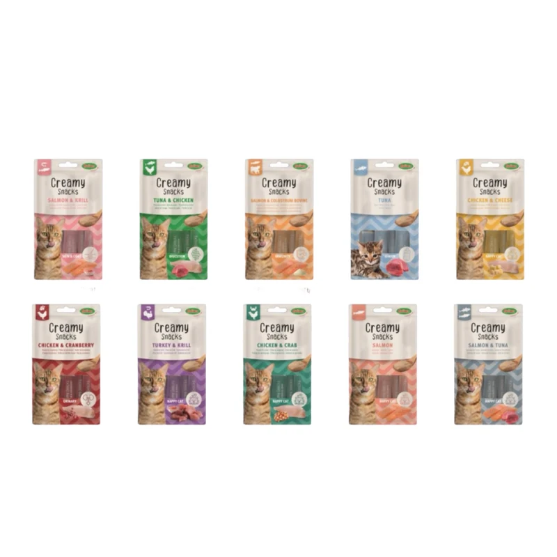 Pack Degustación Bubi Creamy Snacks para Gatos — Variedad de Sabores