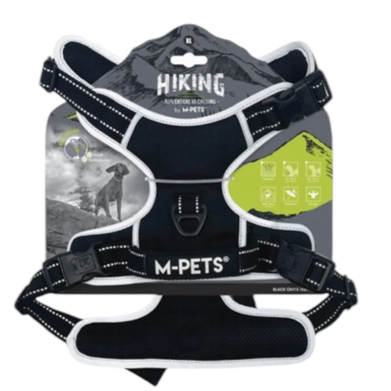 M-Pets Arnés Hiking Negro para Perros — Senderismo y Aventura