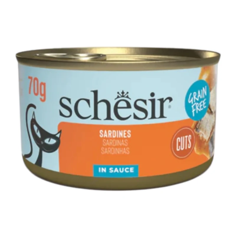 Schesir Filetes de Sardina en Salsa para Gatos — Comida Húmeda Premium