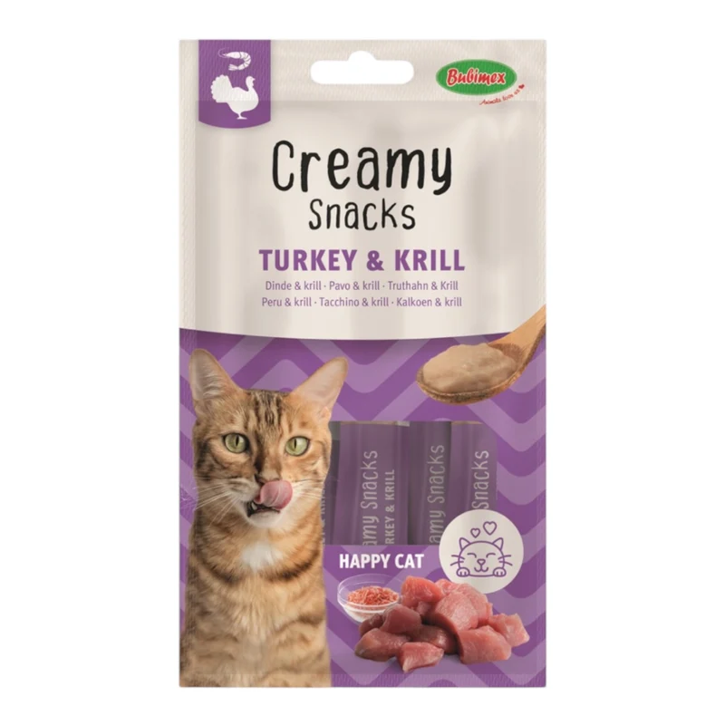 Bubi Creamy Snacks Pavo y Krill para Gatos — Snack Natural