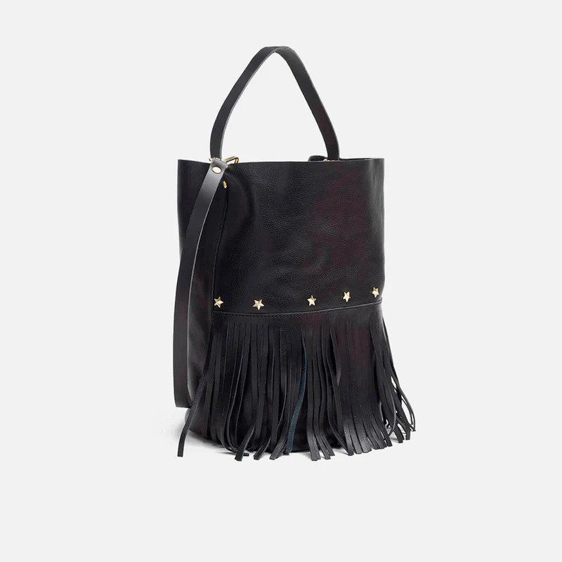 Bucket Fringes Black