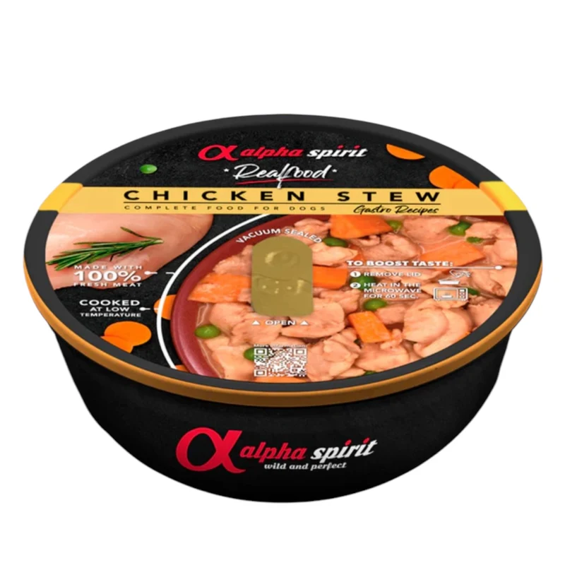 Alpha Spirit Real Food Guiso de Pollo para Perros — Estofado Tradicional