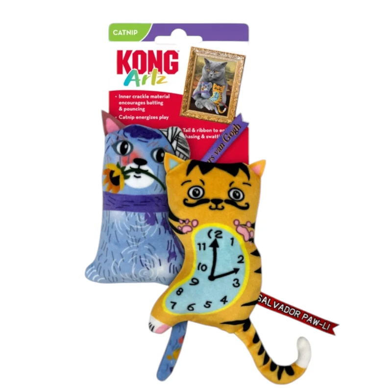 KONG Artz Juguetes Artísticos en Miniatura con Catnip para Gatos