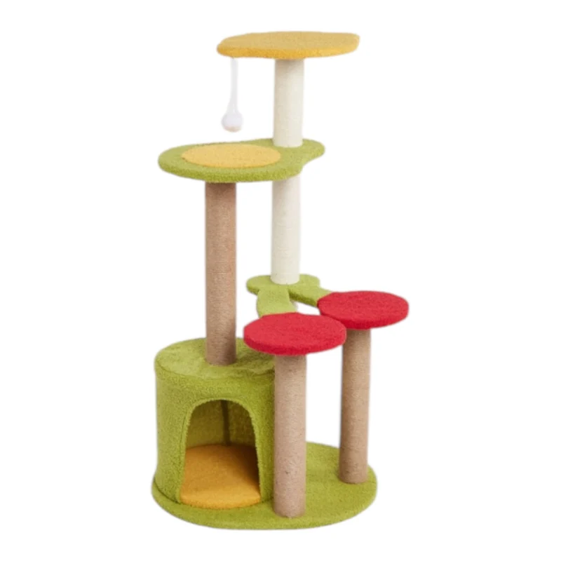 Rascador Frutos para Gatos — Torre con Sisal y Catnip Incorporado