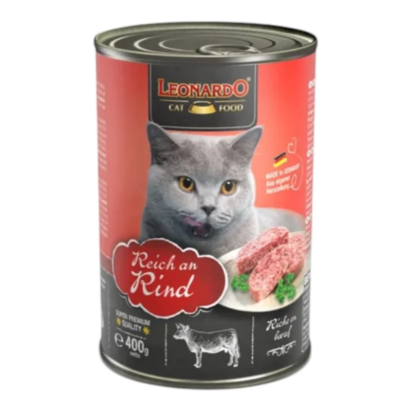 Leonardo Quality Selección Ternera para Gatos — Comida Húmeda en Lata 400g