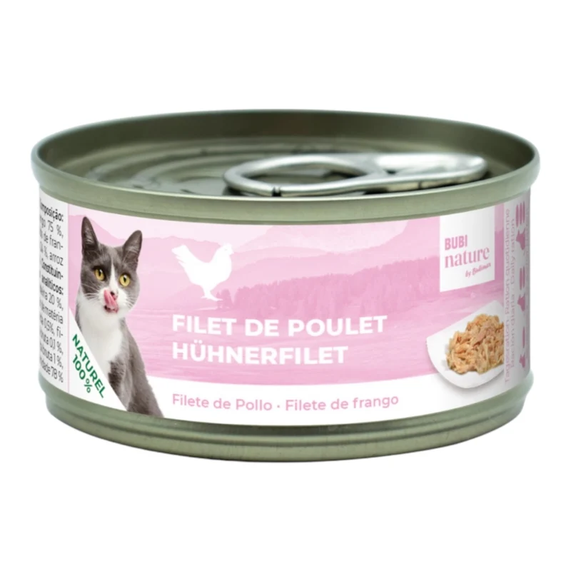 Bubi Nature Cat Filetes de Pollo — Comida Húmeda Complementaria para Gatos