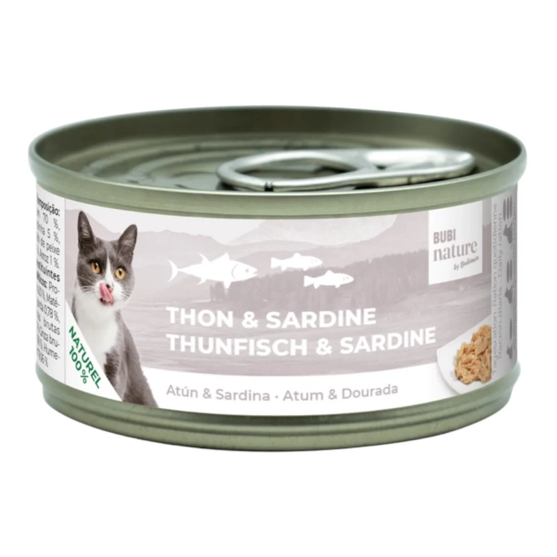 Bubi Nature Cat Atún y Sardina — Comida Húmeda Complementaria para Gatos