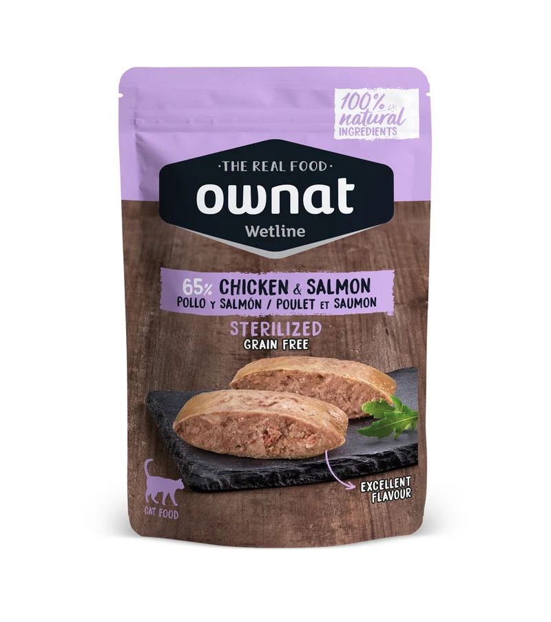 Ownat Wetline Sterilized Pollo y Salmón