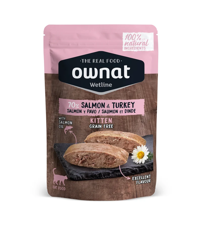 Ownat Wetline Kitten Salmon y Pavo