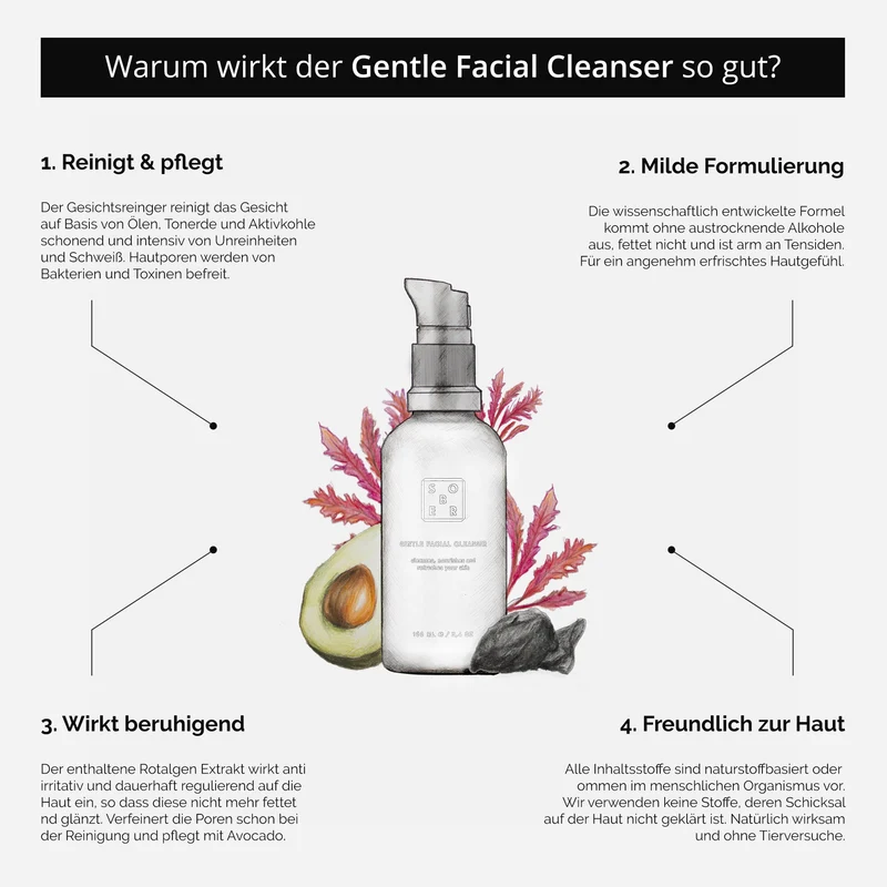 Limpiador facial suave Gesichtsreiniger