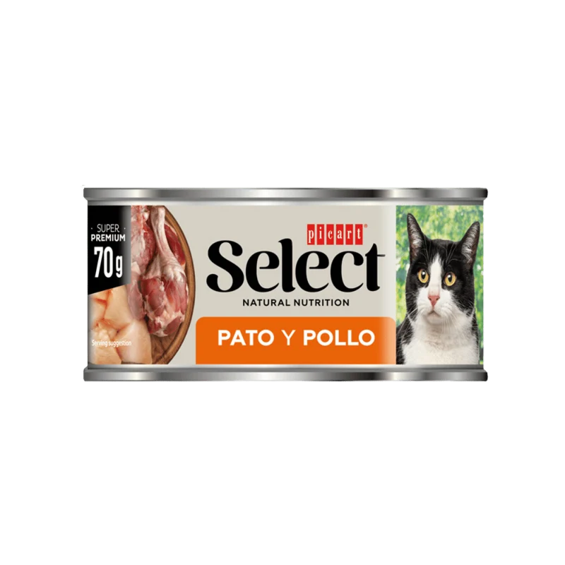 Picart Select Adult Pato y Pollo Lata Comida Húmeda para Gatos