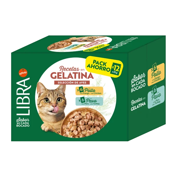 Libra Paté en Gelatina de Pollo y Pavo Comida Húmeda para Gatos