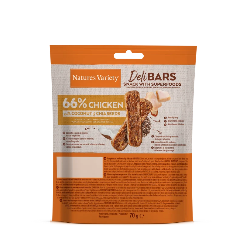 Nature's Variety Delibars Pollo Snack para Perros