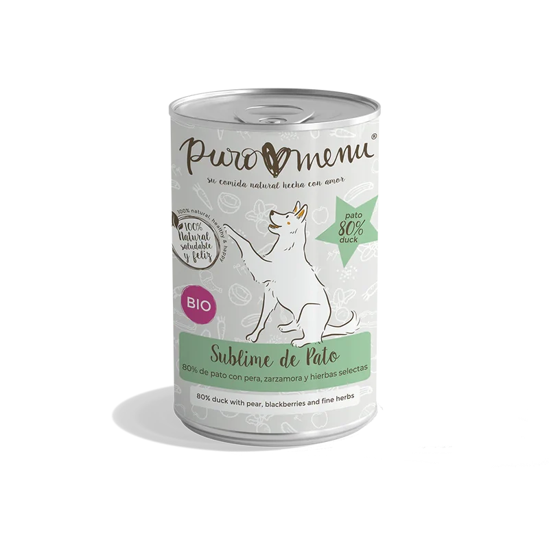Puro Menú BIO Sublime de Pato Lata Comida Húmeda para Perros