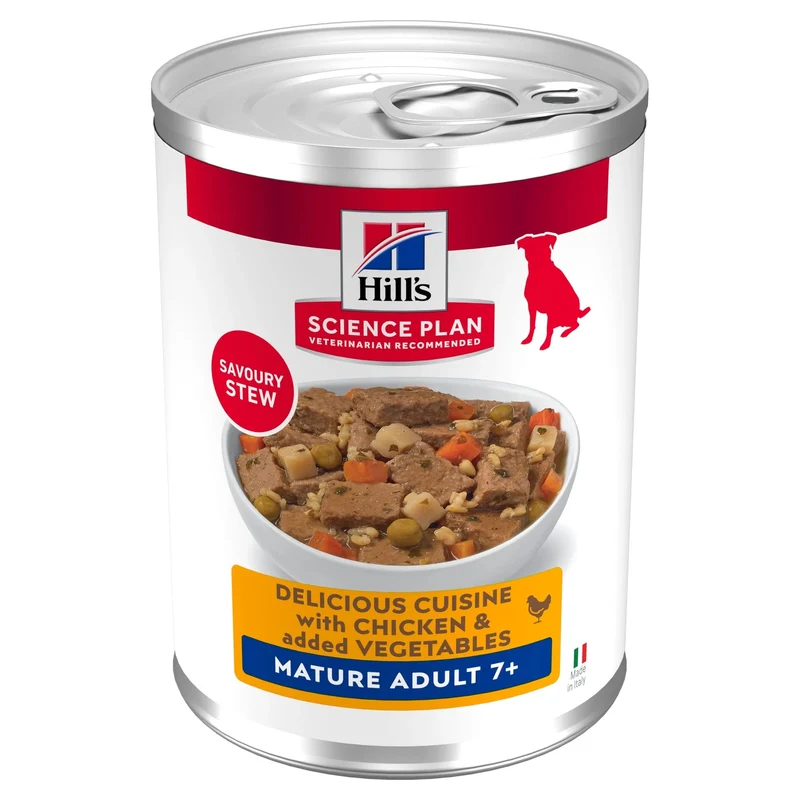 Hill's Science Plan Mature Adult Estofado con Pollo y Verduras Lata Húmeda para Perros