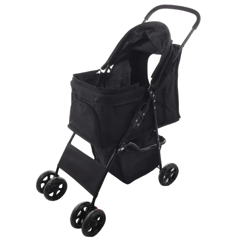 Flamingo Cochecito para Perro Carrito Buggy Negro 46x81,5x98cm