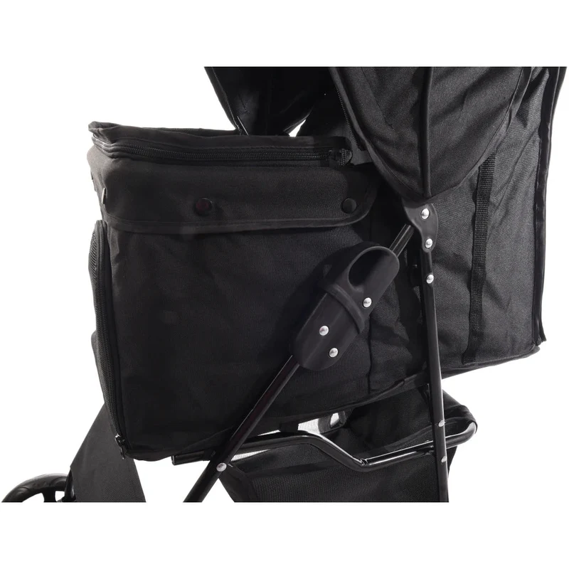 Flamingo Cochecito para Perro Carrito Buggy Negro 46x81,5x98cm