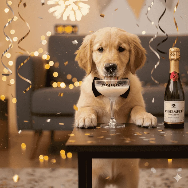 Yogupet Champán de Kéfir Cheers&Pet 200 ml con Postbióticos y Prebióticos para Perros y Gatos