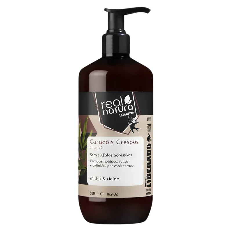 Real Natura Caracóis Crespos Champú 500ml
