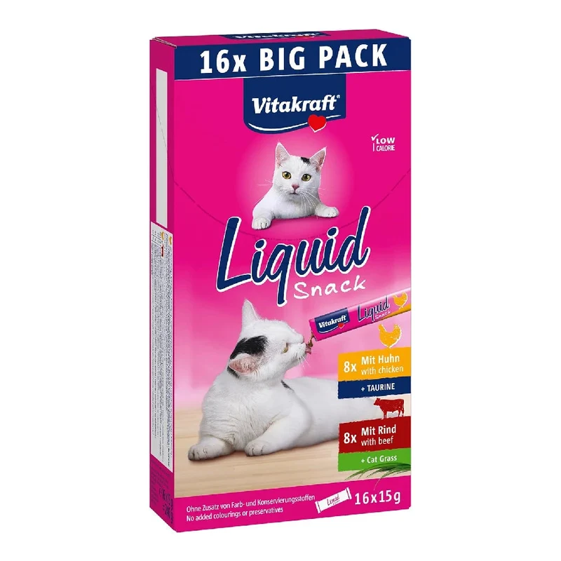 Vitakraft Liquid Snack para Gatos Multipack 16x15 g