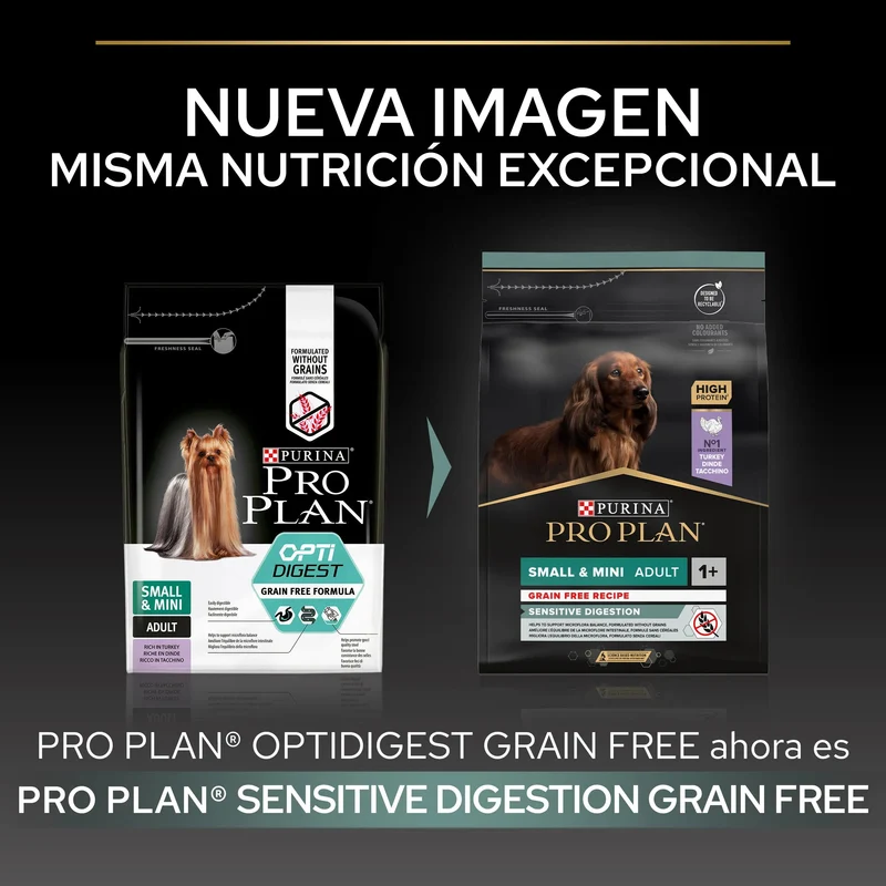 Pro Plan Small & Mini Adult Digest Grain Free Pavo Pienso para Perros
