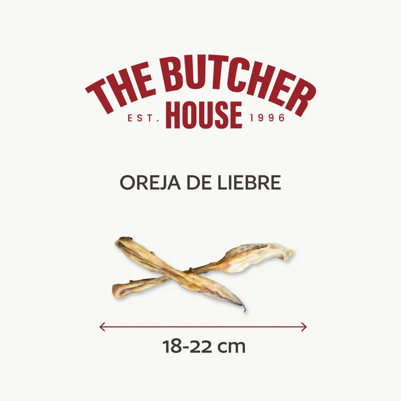Hobbitalf Orejas de Liebre 3 uds Snack Natural para Perros
