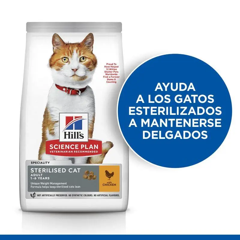 Hill'S Science Plan Young Adult Sterilised Cat Pollo 7 kg Alimento para Gatos