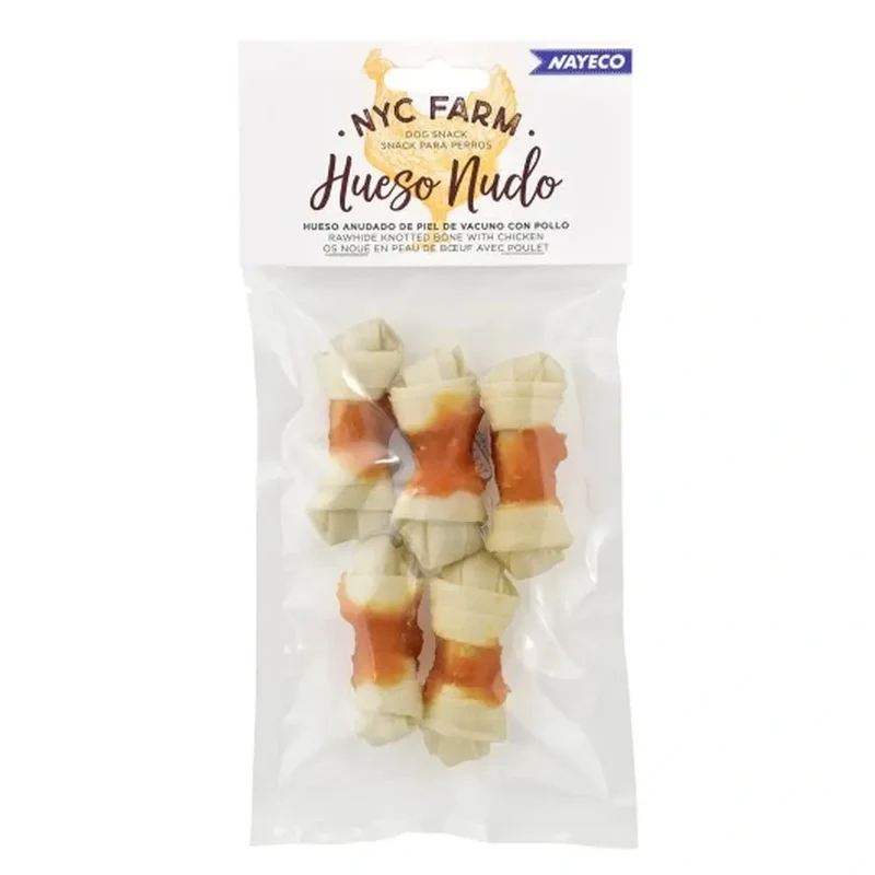 Nayeco Farm Hueso Nudo con Pollo Snack Masticable para Perros