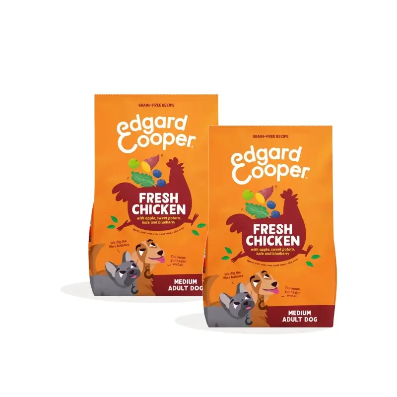 Edgard & Cooper Pienso Perro Adulto Mediano Pollo, Pack 2 x 2,5 kg
