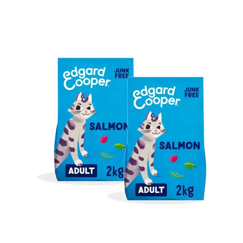Edgard & Cooper Pienso Gato Adulto Salmón, Pack 2 x 2 kg