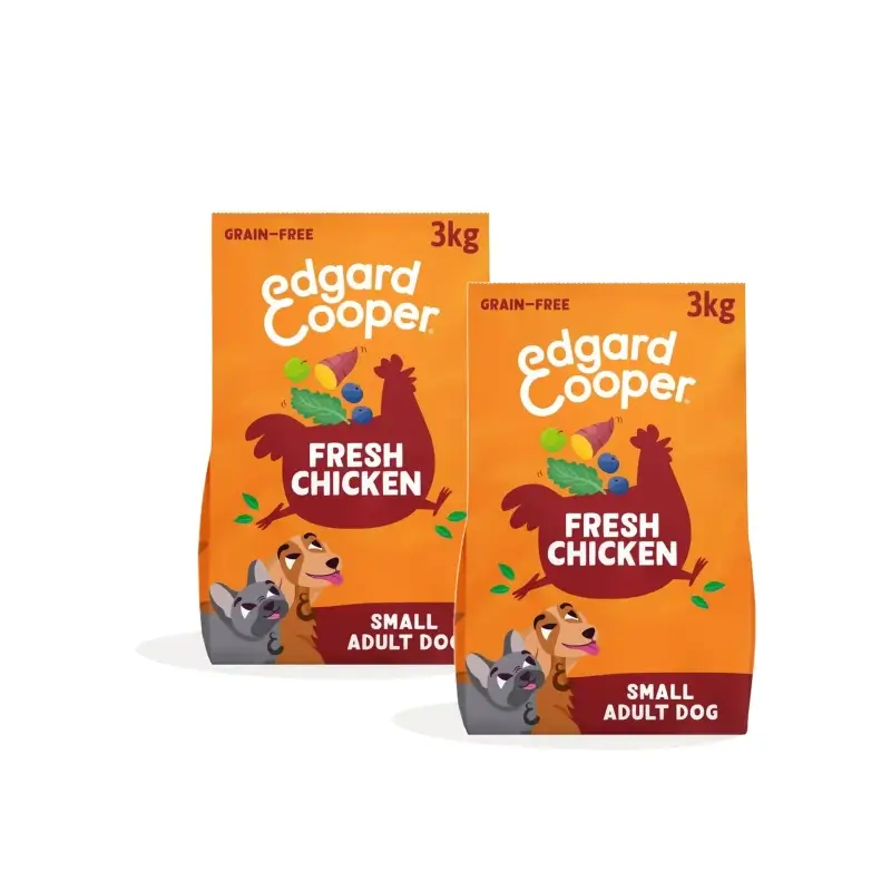 Edgard & Cooper Pienso Perro Adulto Mini Pollo, Pack 2 x 3 kg