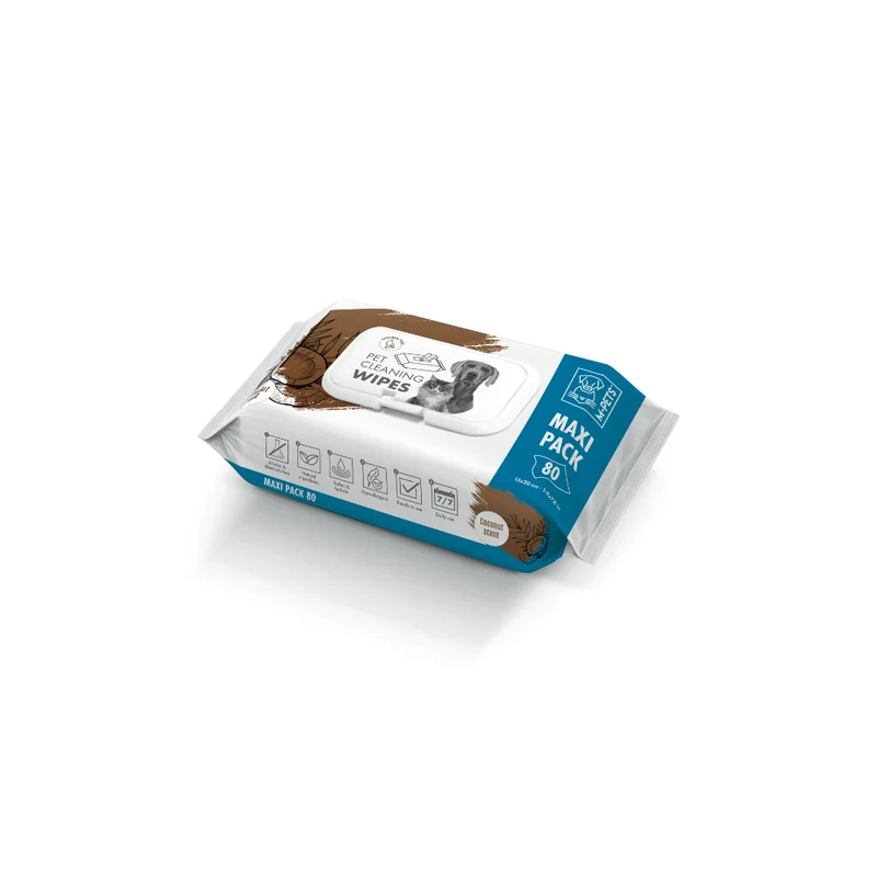 Pet Cleaning Wipes Coconut 20 x 15 cm - 80 pcs