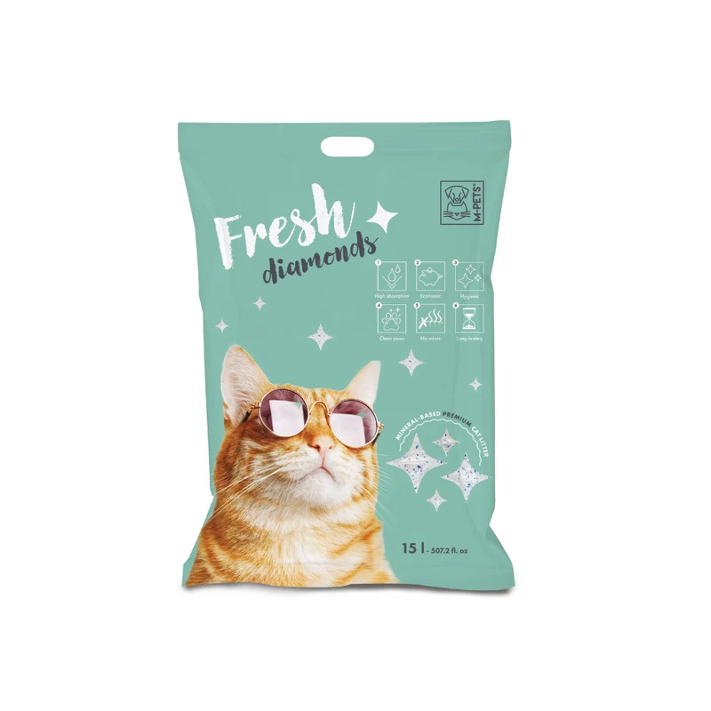 FRESH DIAMONDS Silica Cat Litter Natural