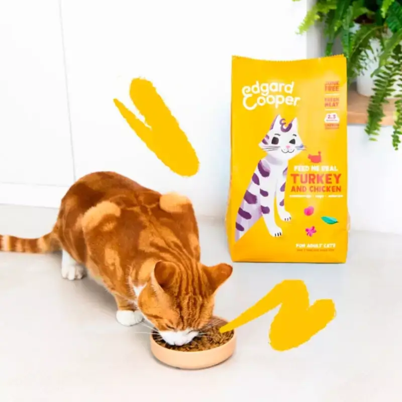 Edgard & Cooper Pienso Para Gatos Adultos Con Pavo Y Pollo Fresco, 2 kg