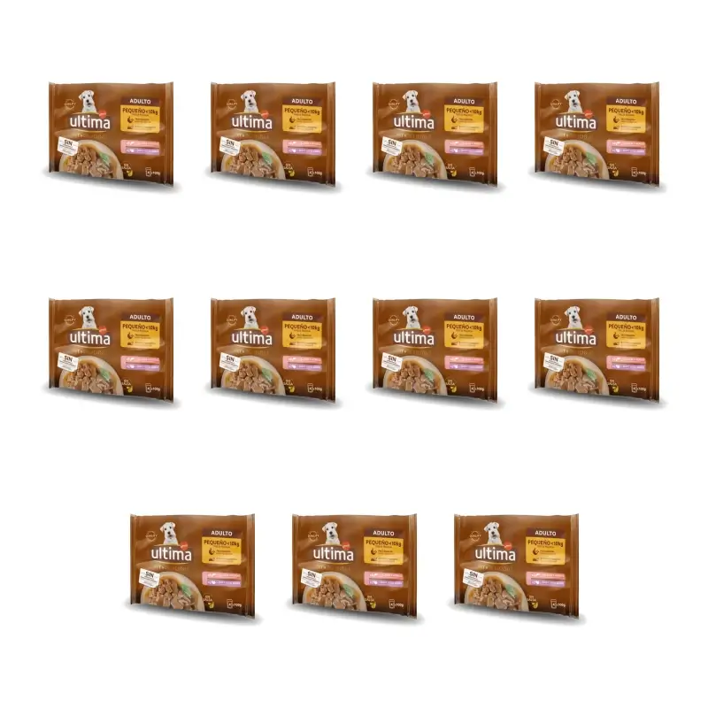 Ultima Mini Salmón y Pavo, 100 gr, pack 11