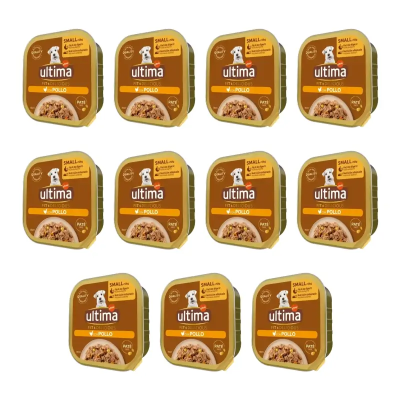 Ultima Mini Pollo y Buey, 100 gr, pack 11
