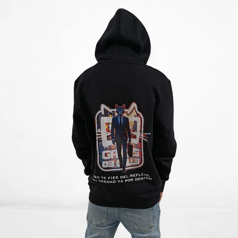Sudadera unisex “No te fíes del reflejo, mi verdad va por dentro”