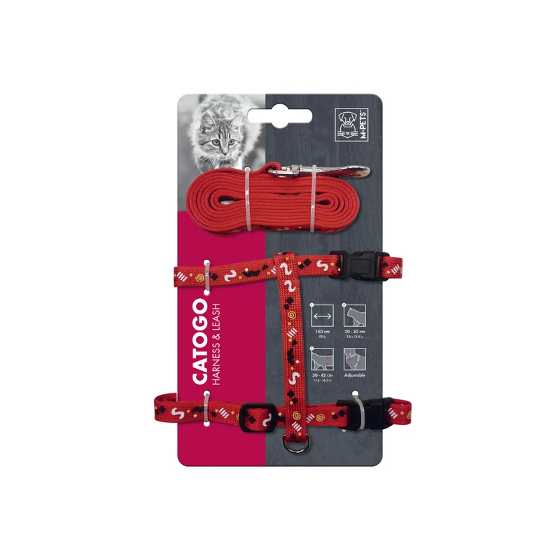 CATOGO Cat Harness & Leash Set - Red