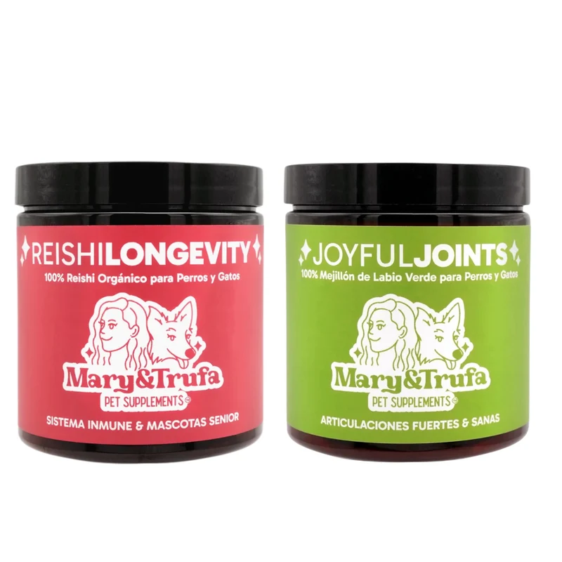 Mary&Trufa Pack Articular Joyful Joints + Reishi Longevity para Perros y Gatos