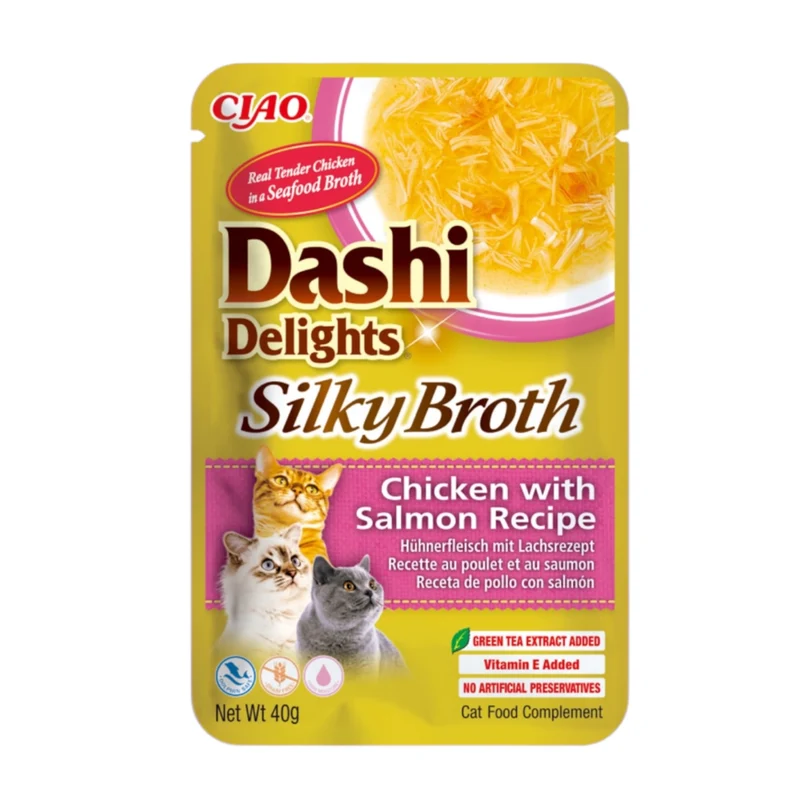 Dashi Silky Broth Pollo y Salmón para Gatos